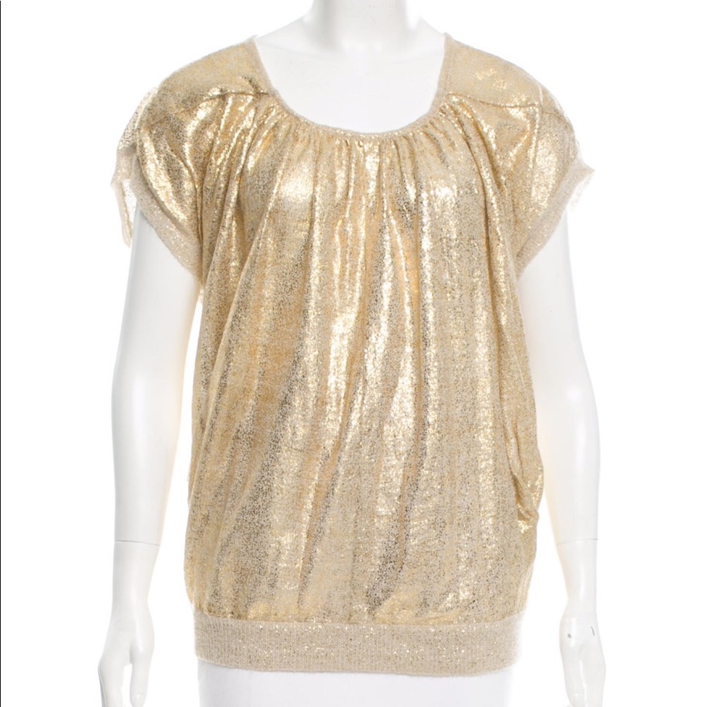 Vanessa Bruno Athé Gold Top
